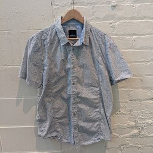 Prana Large Blue Short Sleeve Shirt